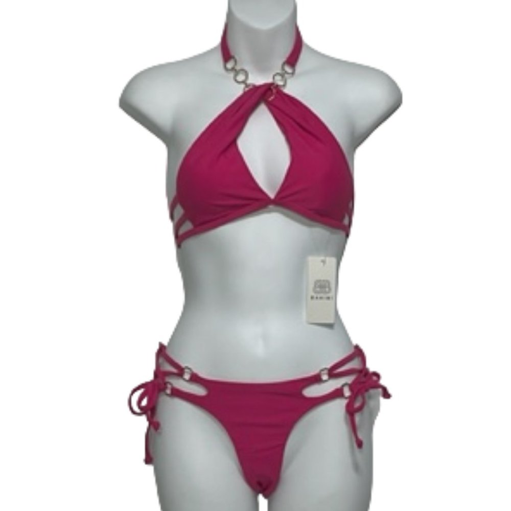 BAHIMI Hot Pink Bikini Size: Top - Small, Bottom - X-Small  NWT